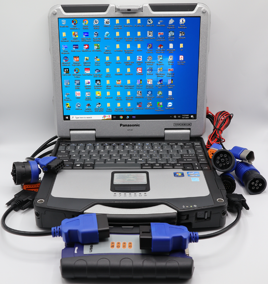 Heavy Duty Truck Scanner Laptop Diagnostic Tool Complete kit CF31 heavy duty truck scanner