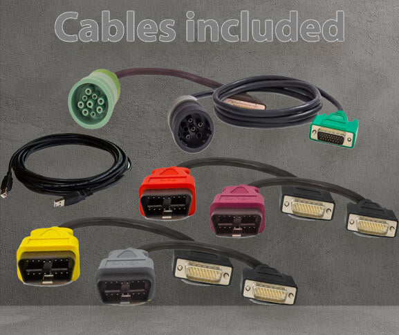 Genuine Noregon DLA+ 2.0 Adapter Kit Interface Truck Adapter Includes 6 & 9 Y Cables | OBDII + Diesel Diagnostic Laptops