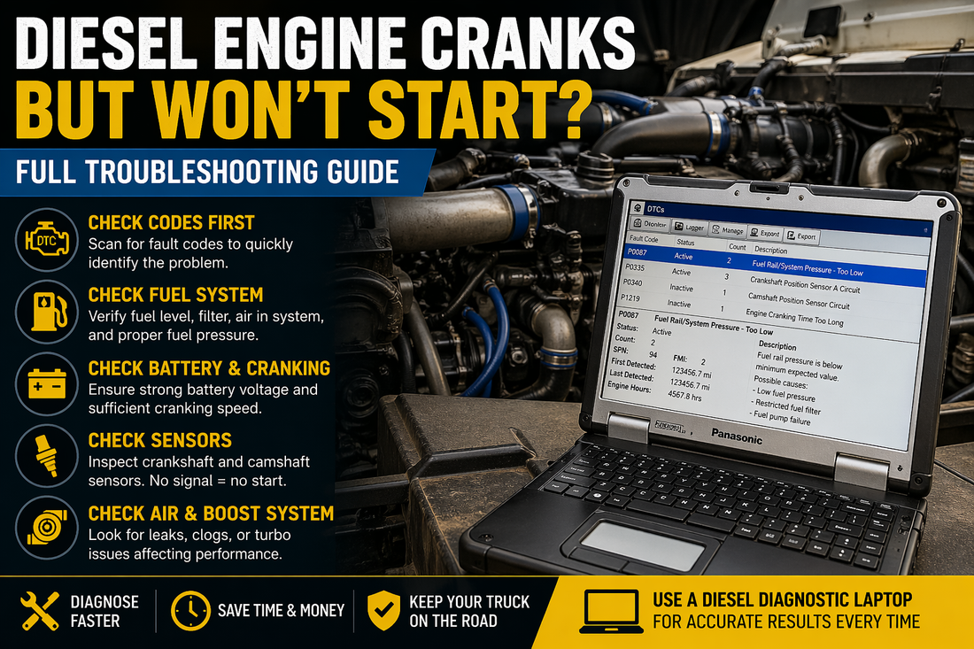 Diesel Engine Cranks But Won’t Start (Full Troubleshooting Guide Heavy Diagnostic