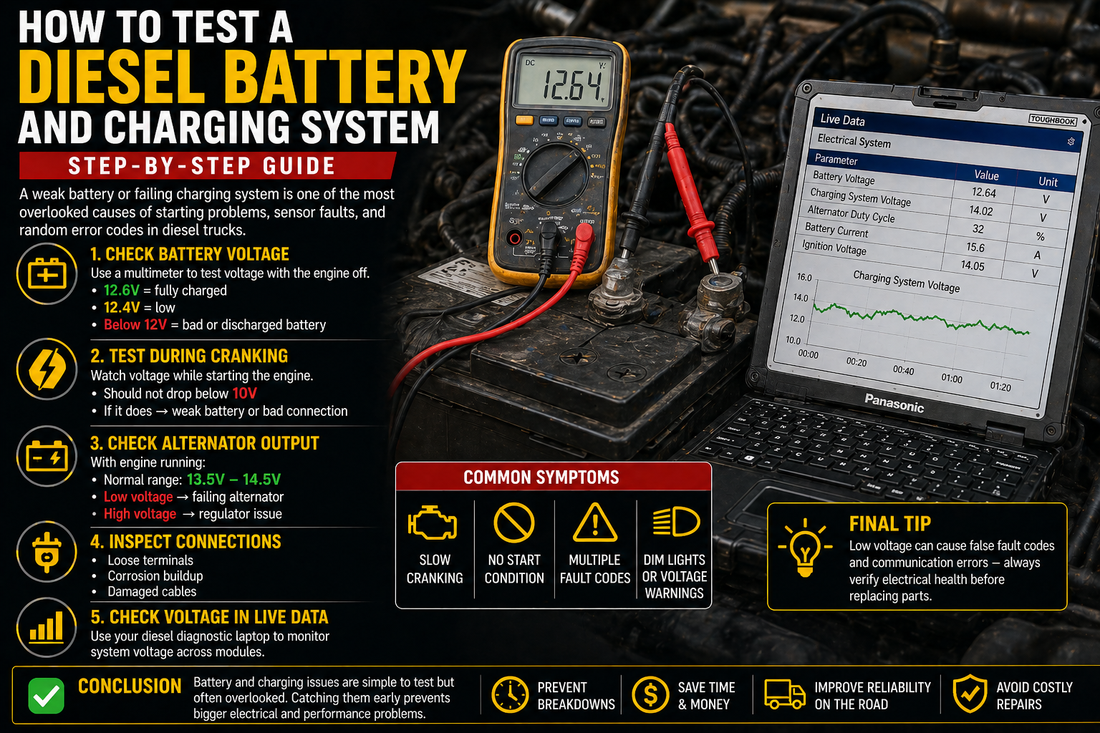 How to Find BoosHow to Test a Diesel Battery and Charging Systemt Leaks in a Diesel Truck Heavy Diagnostic
