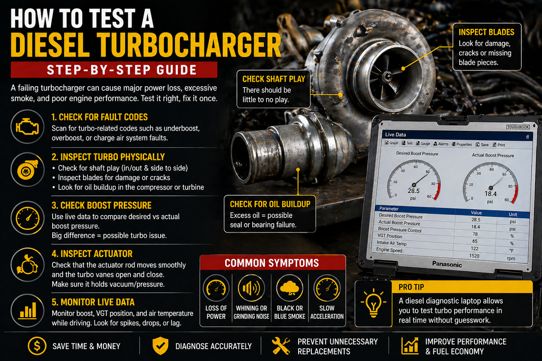 How to Test a Diesel Turbocharger Heavy Diagnostic